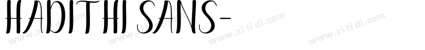 Hadithi Sans字体转换